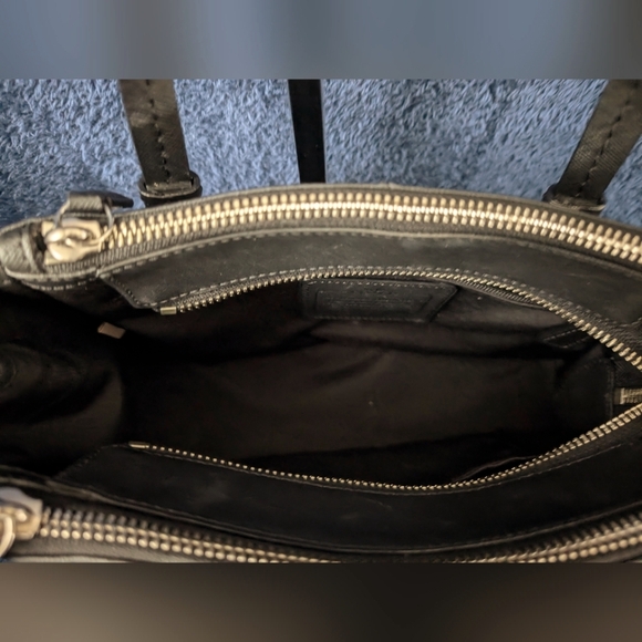 Coach Mini Jordan Carryall Satchel- black Saffiano leather,10x7x4",EUC, ret $299 - Picture 9 of 12